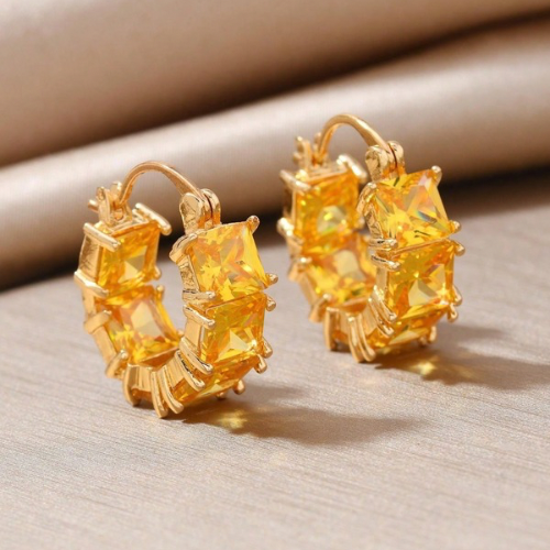 Huggie Hoops (Yellow)
