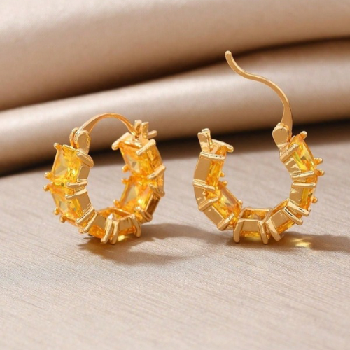 Huggie Hoops (Yellow)