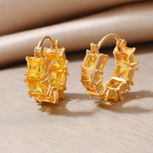 Huggie Hoops (Yellow)