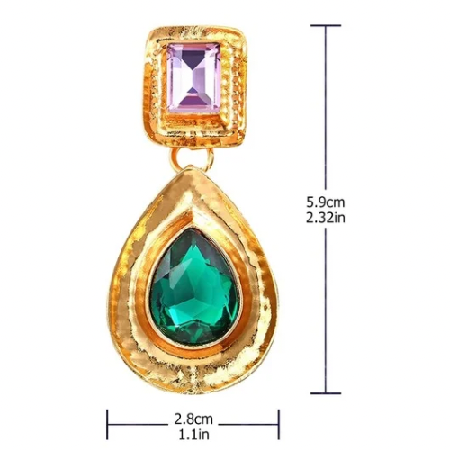 Teardrop (Green & Purple)